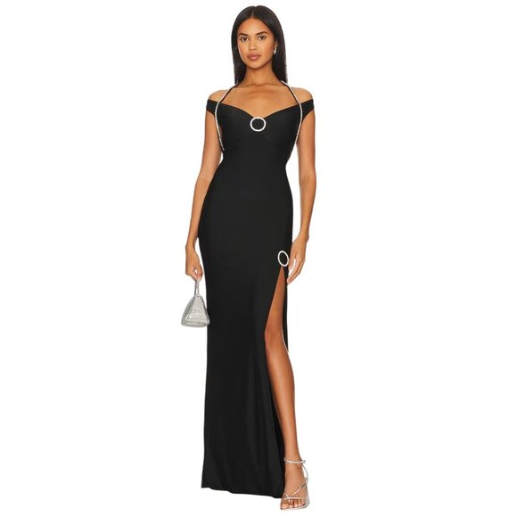 NEW Khanum's X Revolve Black Koder Gown NWT - size S - Picture 1 of 16